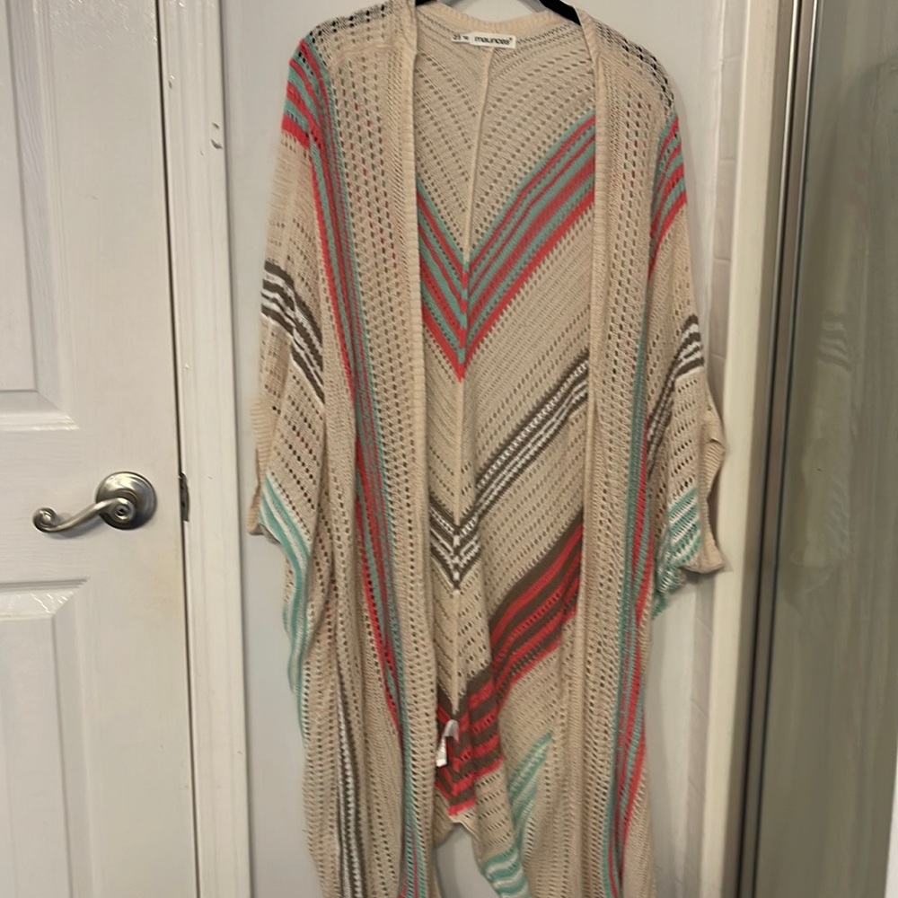 Multi color cardigan. Lightweight